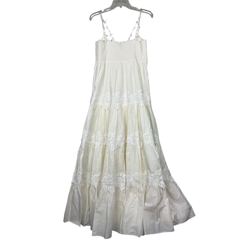 Sachin + Babi White Tiered 3D Floral Maxi Dress - Picture 3 of 8